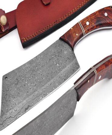 Handmade Damascus Steel Very Sharp Chopping Cleaver Knife