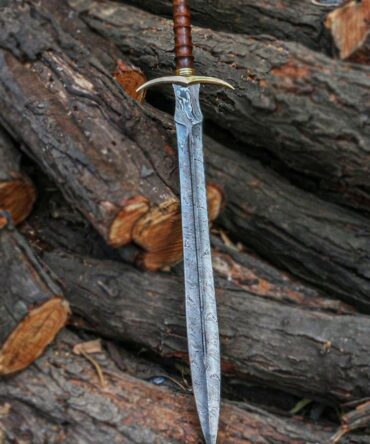 Hand-Forged Damascus Steel Viking Sword – Custom Full Tang Medieval Sword