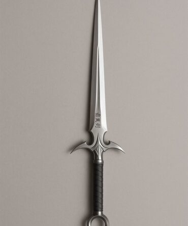 Custom Handmade Tactical Shinobi Sword – Dual-Edge Fantasy Stealth Blade